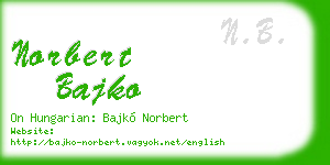 norbert bajko business card